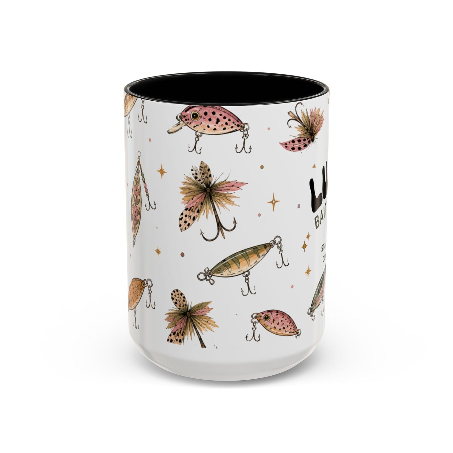Luke’s Bait & Tackle Fishing Mug – Vintage Lure Coffee Cup (11/15oz)