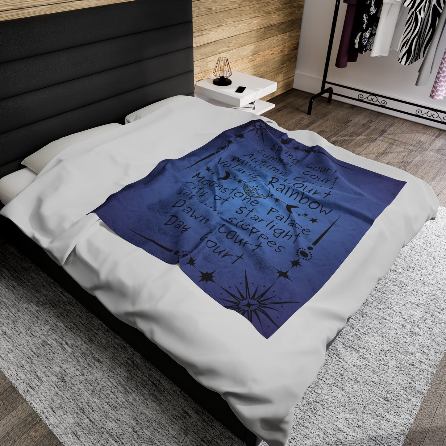 Velveteen Plush Blanket | Acotar Bat Boys Characters | Booktok Merch| Bookish Gift for Fantasy Lovers