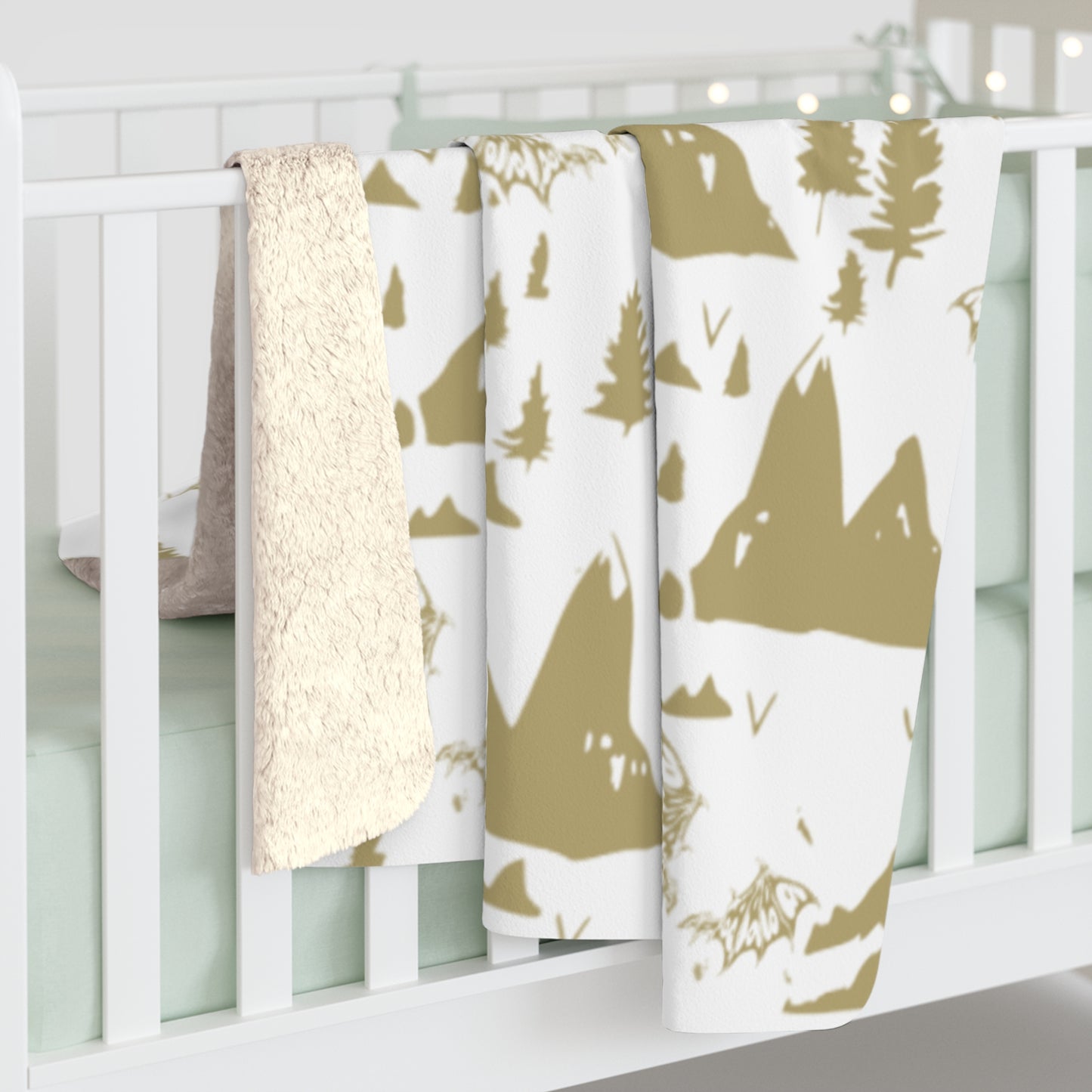 Cozy Acotar Sherpa Fleece Blanket, Crib Blanket Baby Shower Gift for Reader Romantasy Home Decor Celestial Bedding, Soft Plush Throw, Warm