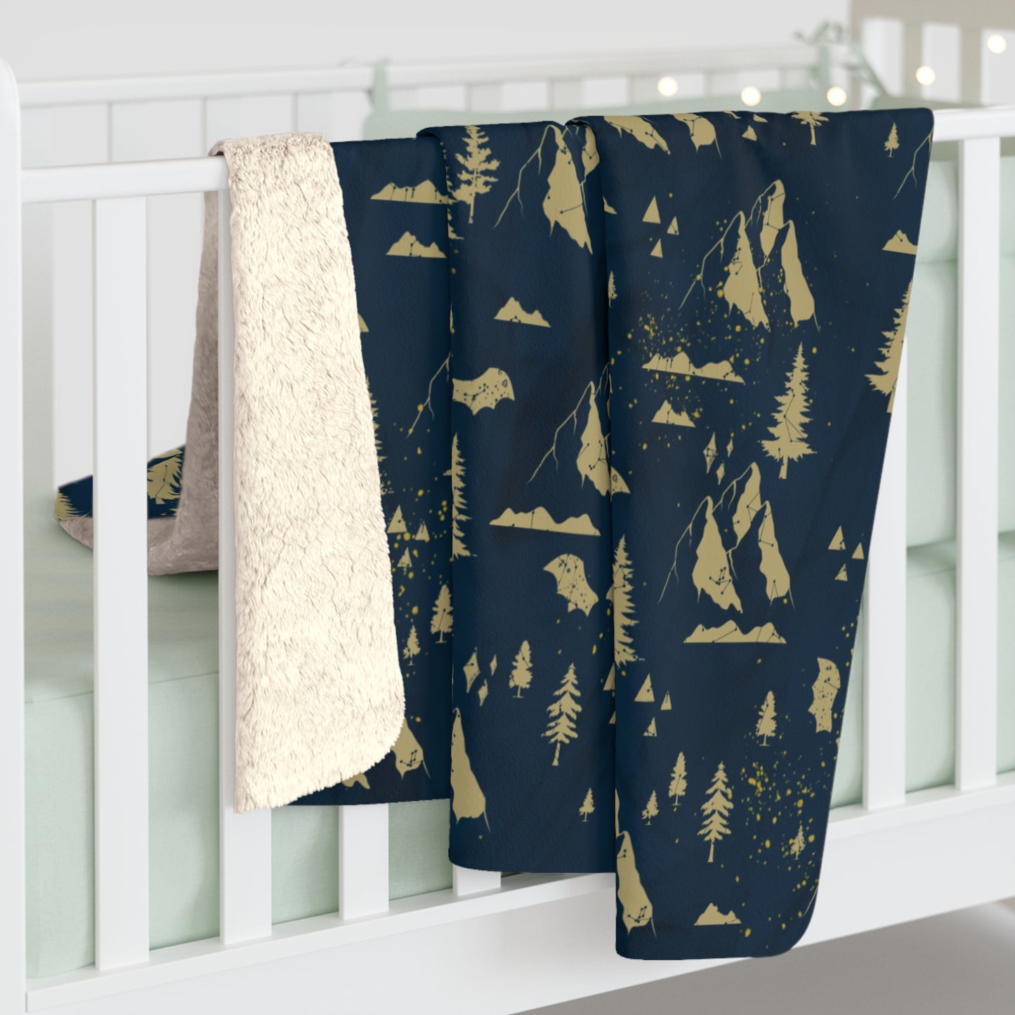 Cozy Acotar Sherpa Fleece Blanket, Crib Blanket Baby Shower Gift for Reader Romantasy Home Decor Celestial Bedding, Soft Plush Throw, Warm