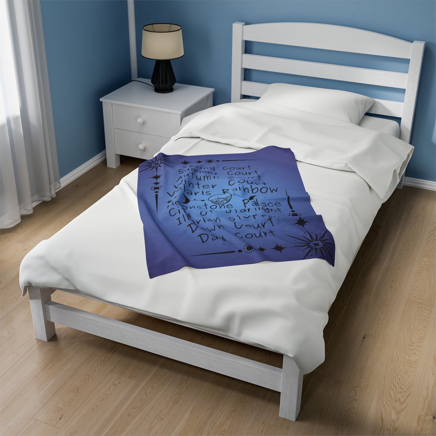 Velveteen Plush Blanket | Acotar Bat Boys Characters | Booktok Merch| Bookish Gift for Fantasy Lovers