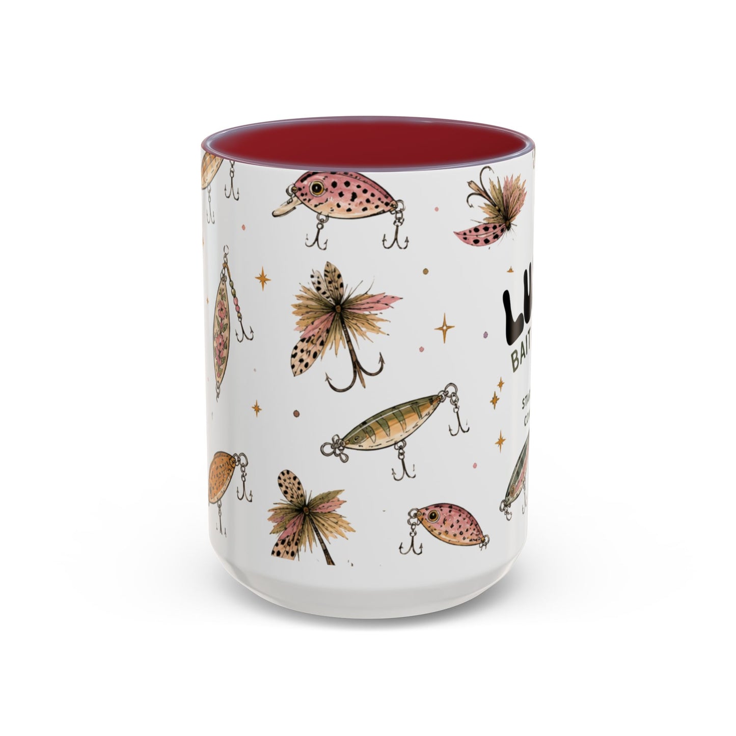 Luke’s Bait & Tackle Fishing Mug – Vintage Lure Coffee Cup (11/15oz)