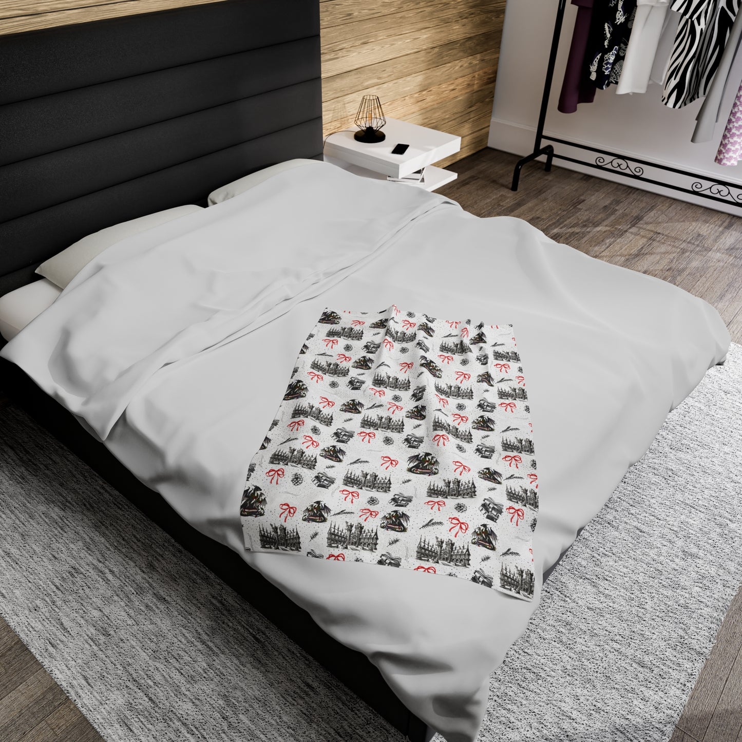 Velveteen Plush Blanket | Dragons Romantasy | Booktok Merch| Bookish Gift for Fantasy Lovers