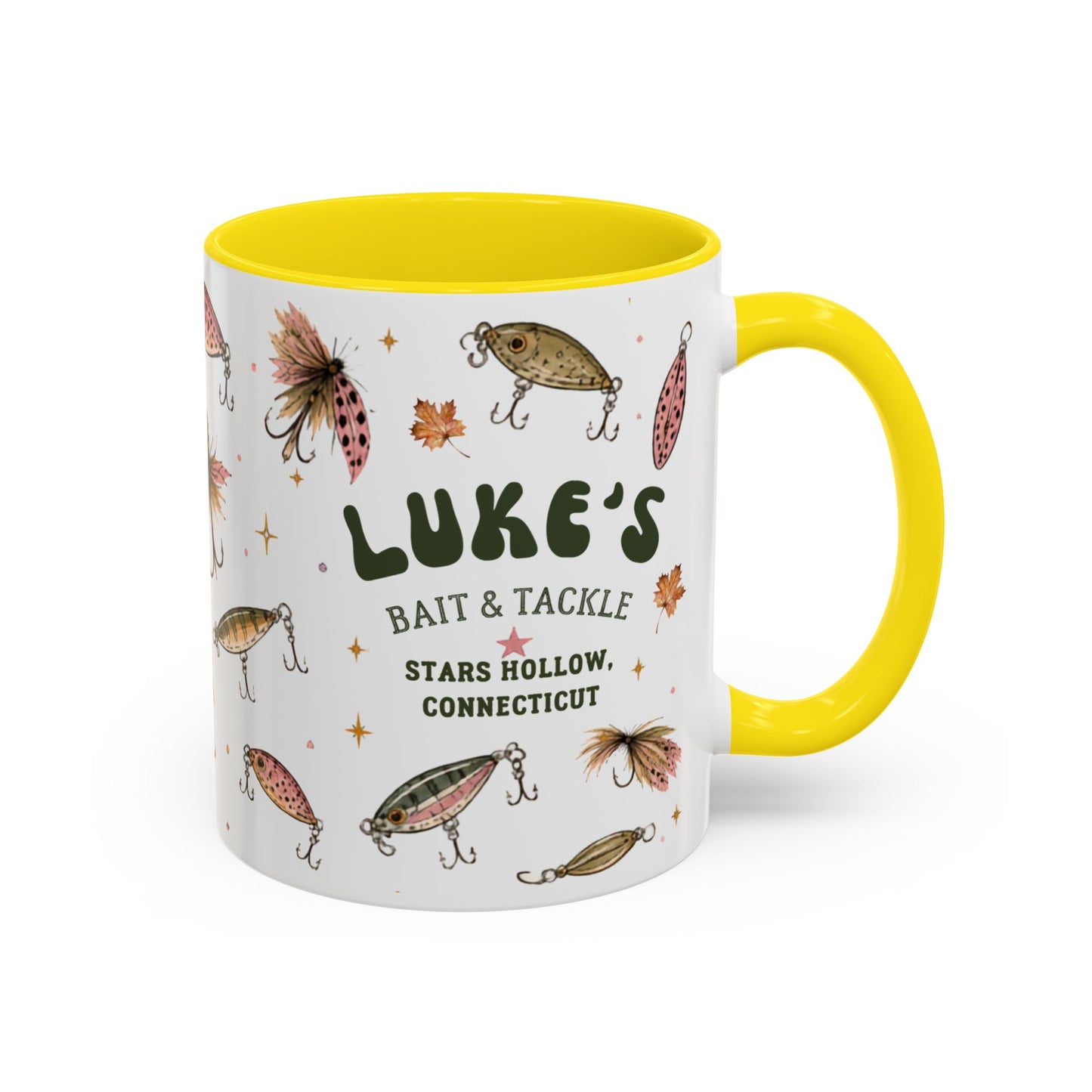 Fishing Lures Coffee Mug — "Luke’s Bait & Tackle" Accent Mug (11/15oz)