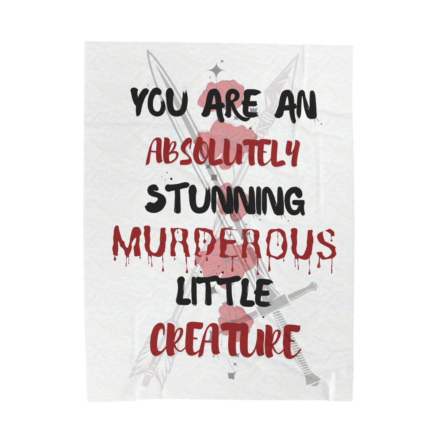 Velveteen Plush Blanket | Stunning Creature Blood and Ash | I Have Risen to Take Back What Is Mine| Bookish Gift for Fantasy Lovers