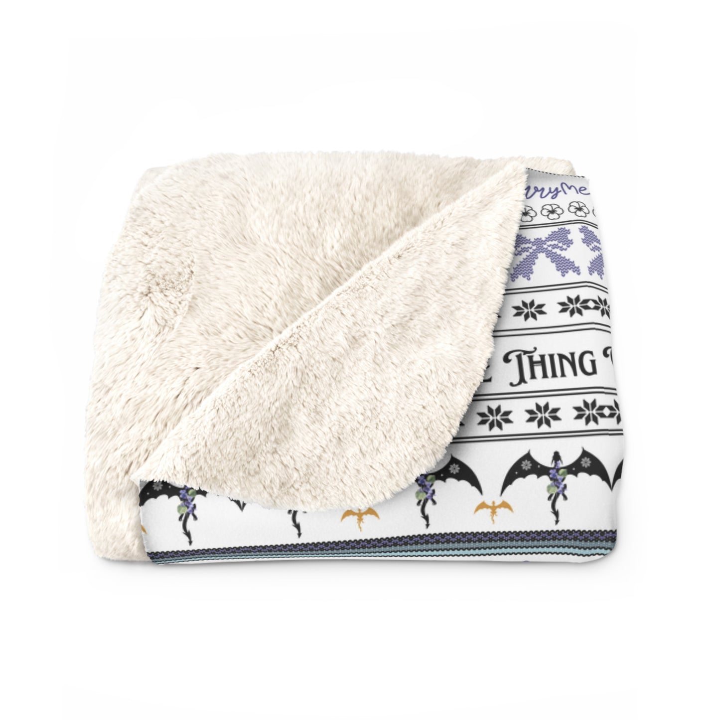 Fourth Wing Blanket, Sherpa Fleece Blanket, Fourth Wing Gift for her, Daughter who Reads, Wife who Reads Romantasy