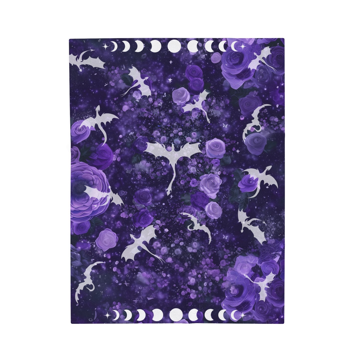 Purple Fantasy Blanket Castlecore Home Decor Velvet like Velveteen Throw Coverlet Fourth Wing Reader Booktok Merch