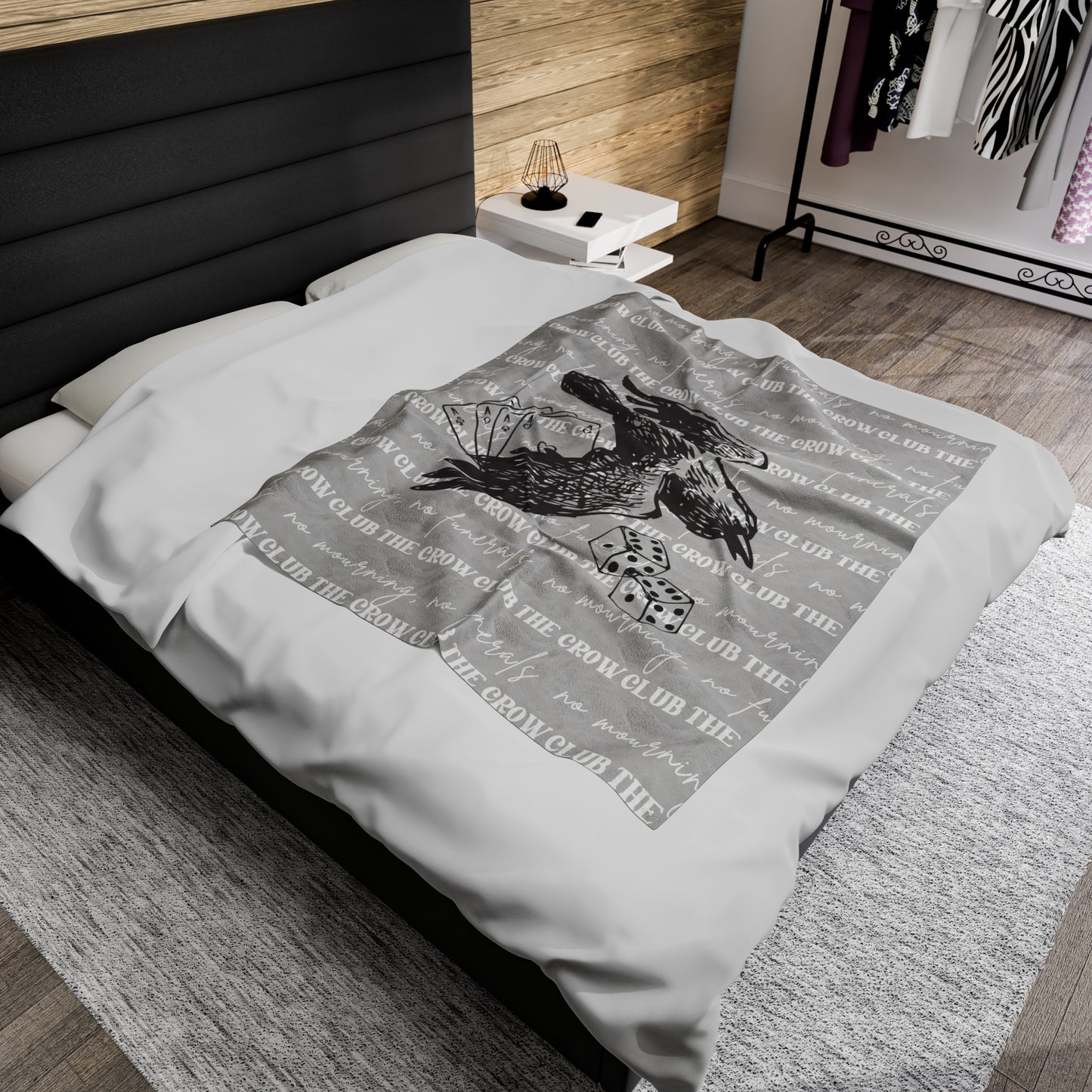 Vintage Ketterdam Crow Club Blanket, Six Of Crows Throw Blanket, Kaz Brekker Blanket, Crow Club Bedding, Inej Ghafa, Six Of Crows Merch