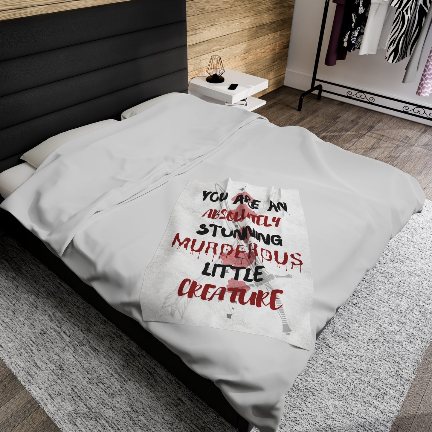 Velveteen Plush Blanket | Stunning Creature Blood and Ash | I Have Risen to Take Back What Is Mine| Bookish Gift for Fantasy Lovers