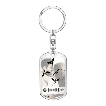 Personalized Couples Keychain for Boyfriend, Custom Photo Keychain, Spotify Music Code, Sentimental Gifts for Girlfriend, Engraved Keychain