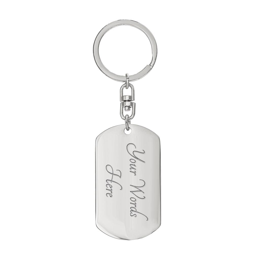 Don't let the old man in, keychain gift for dad