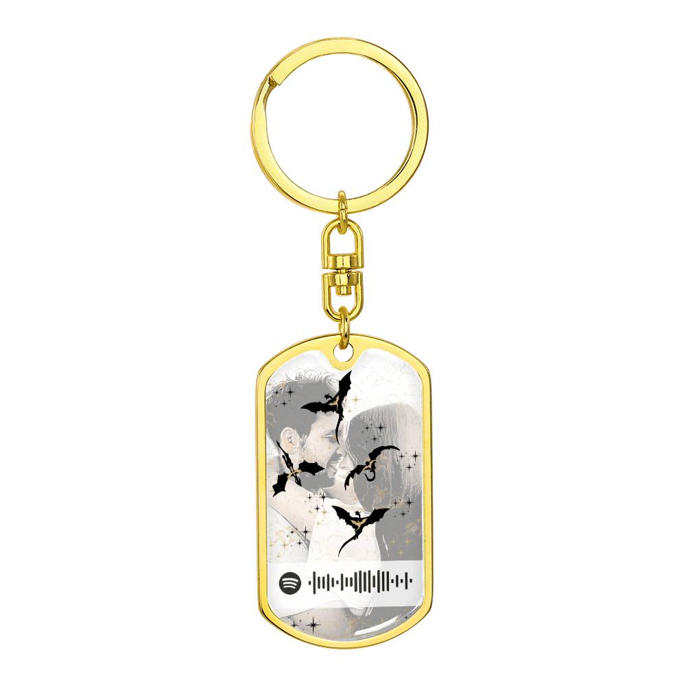 Personalized Couples Keychain for Boyfriend, Custom Photo Keychain, Spotify Music Code, Sentimental Gifts for Girlfriend, Engraved Keychain