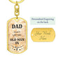 Don't let the old man in, keychain gift for dad