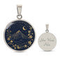 Acotar Merch,Acotar Jewelry,Acotar Wedding,Velaris Gold Star and Mountain Pendant with Engraving