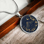 Acotar Merch,Acotar Jewelry,Acotar Wedding,Velaris Gold Star and Mountain Pendant with Engraving