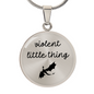 Violent Little Thing Necklace Bookish Necklace Birthday from Husband Personalized Jewelry Onyx Storm Inspired Fourth Wing Inspired