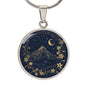 Acotar Merch,Acotar Jewelry,Acotar Wedding,Velaris Gold Star and Mountain Pendant with Engraving