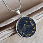 Acotar Merch,Acotar Jewelry,Acotar Wedding,Velaris Gold Star and Mountain Pendant with Engraving