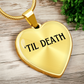 Til Death Necklace Cute Wedding Day of Goft for Fiance Wife to Be, First Anniversary 1st Anniversary Gift, Dark Romance Lover Necklace