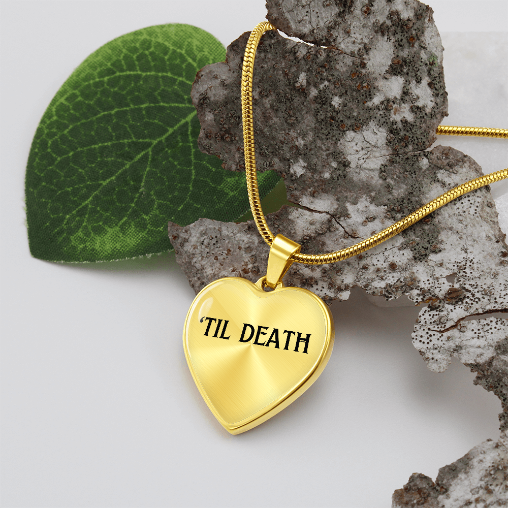 Til Death Necklace Cute Wedding Day of Goft for Fiance Wife to Be, First Anniversary 1st Anniversary Gift, Dark Romance Lover Necklace