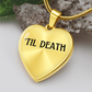 Til Death Necklace Cute Wedding Day of Goft for Fiance Wife to Be, First Anniversary 1st Anniversary Gift, Dark Romance Lover Necklace