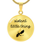 Violent Little Thing Necklace Bookish Necklace Birthday from Husband Personalized Jewelry Onyx Storm Inspired Fourth Wing Inspired