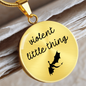 Violent Little Thing Necklace Bookish Necklace Birthday from Husband Personalized Jewelry Onyx Storm Inspired Fourth Wing Inspired