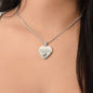 Mama Necklace with Engraved Personalization Baby Feet Heart Necklace
