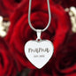 Cursive Mama Necklce on Heart Pendant