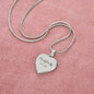 Cursive Mama Necklce on Heart Pendant
