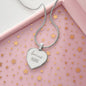 Engraved Bonus mama heart pendant