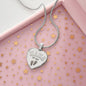 Mama Necklace with Engraved Personalization Baby Feet Heart Necklace