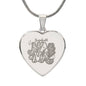 Baseball Mama Engraved Heart Necklace
