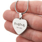 Cursive Mama Necklce on Heart Pendant