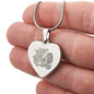 Baseball Mama Engraved Heart Necklace