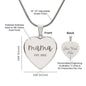 Cursive Mama Necklce on Heart Pendant