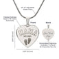 Mama Necklace with Engraved Personalization Baby Feet Heart Necklace