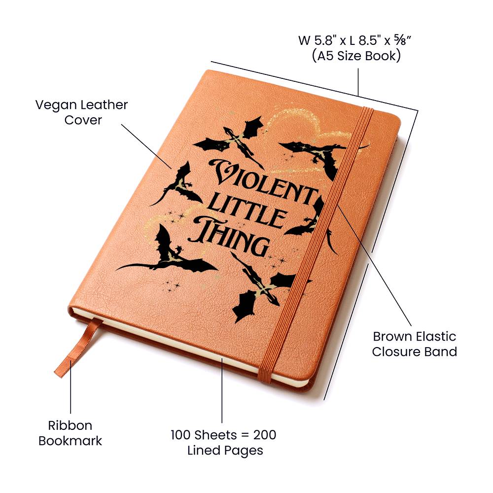 Cute Bookish Fourth Wing Aesthetic Journal Dragon Rider Notebook Basgiath War College Violent Little Thing