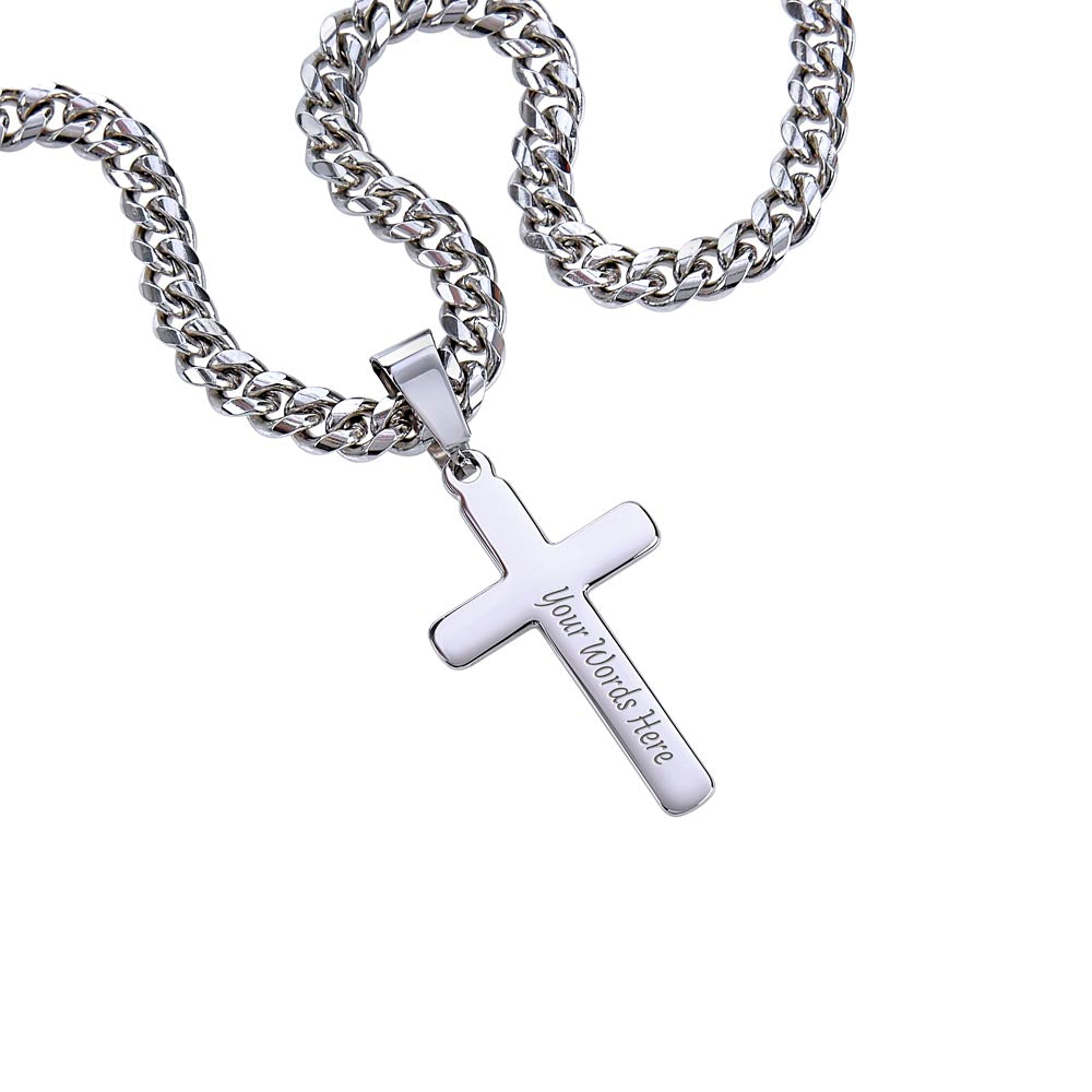 Cross necklace Nature background