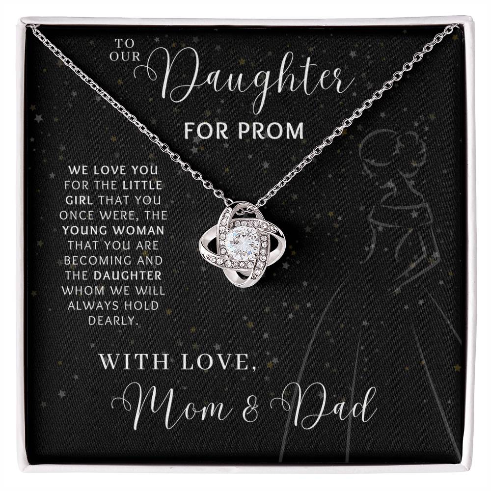 Prom Pave Knot Necklace from Mom and Dad