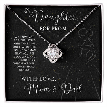 Prom Pave Knot Necklace from Mom and Dad