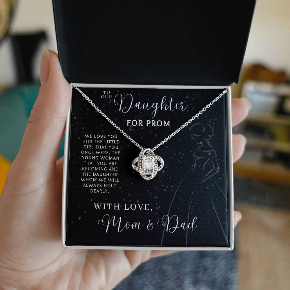Prom Pave Knot Necklace from Mom and Dad