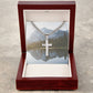 nature Background Cross necklace