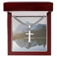 nature Background Cross necklace