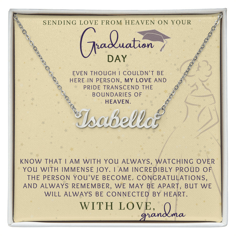 Love From Heaven Personalized Name Necklace in Yellow And Eggplant