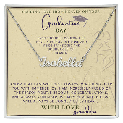 Love From Heaven Personalized Name Necklace in Yellow And Eggplant