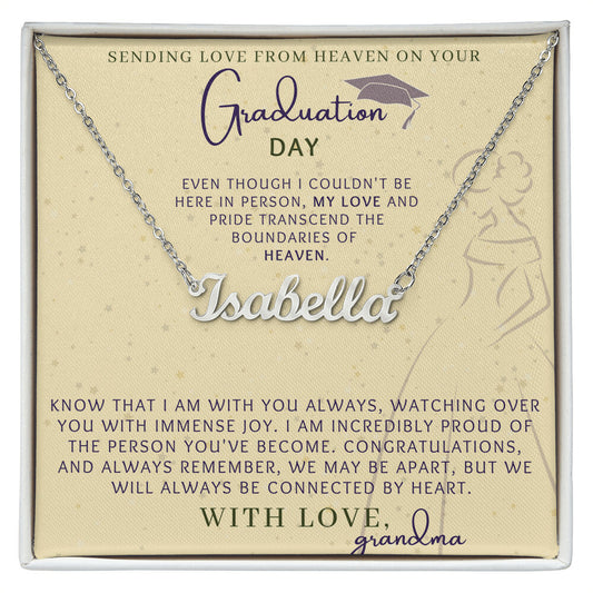 Love From Heaven Personalized Name Necklace in Yellow And Eggplant