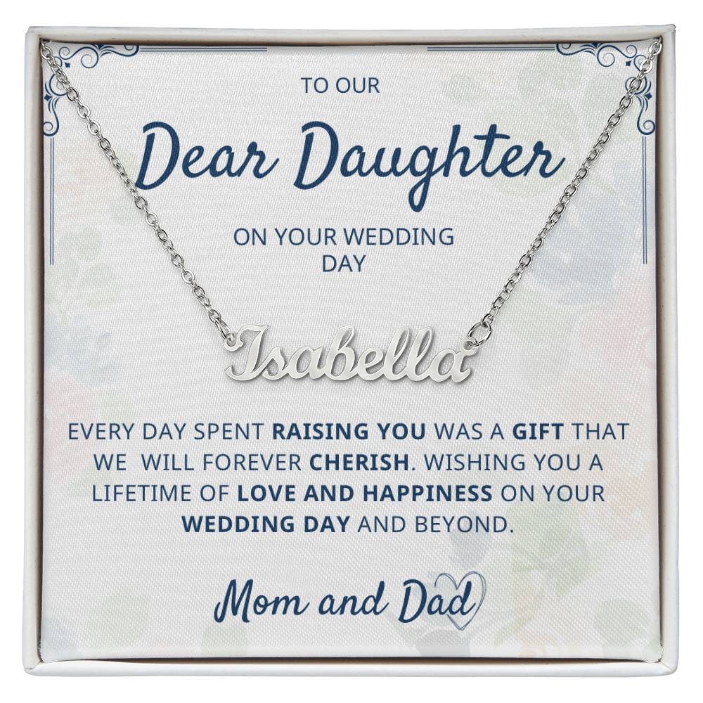 Personalized name necklace for daughter graduation