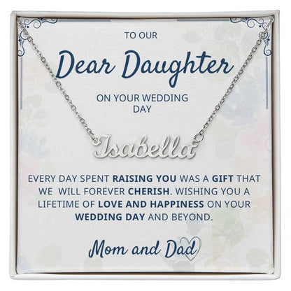 Personalized name necklace for daughter graduation