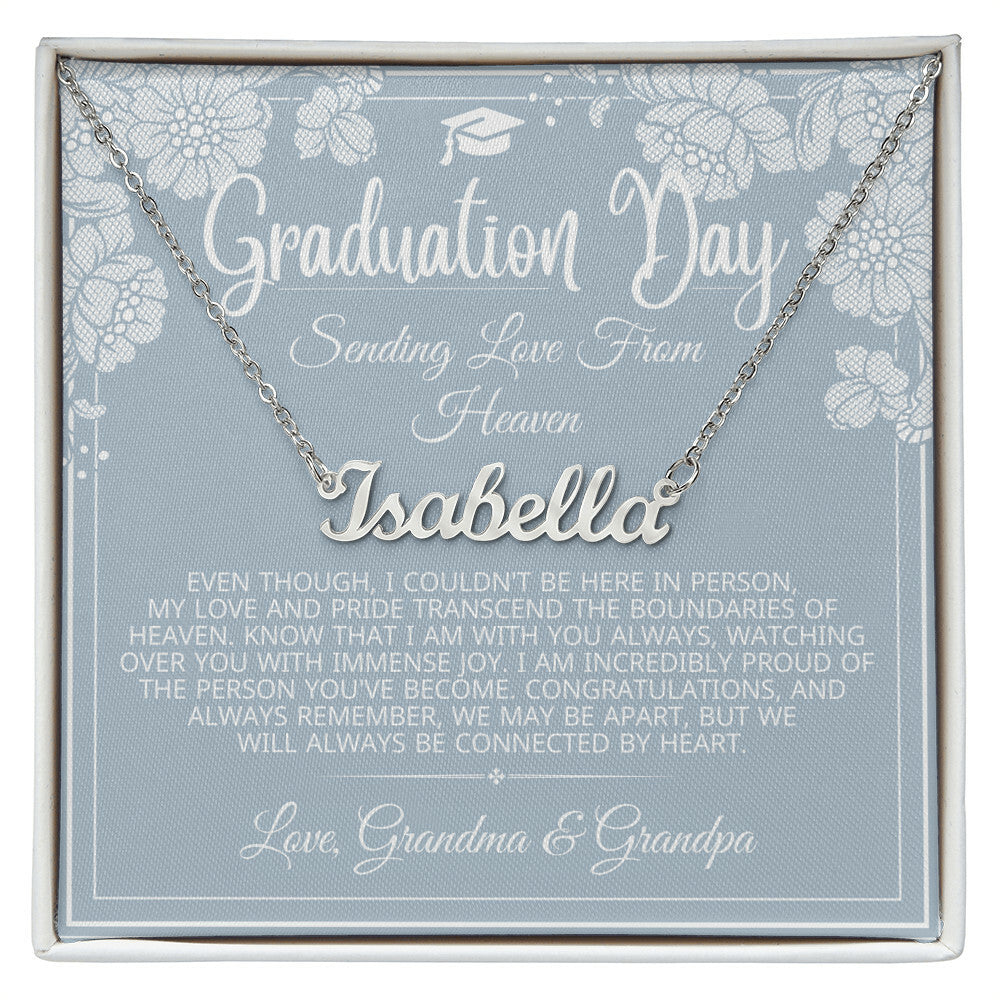 love from heaven name necklace for graduation